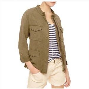 Anthropologie Sanctuary Revolve Roy Frayed Raw Hem Military Jacket Green S EUC‎